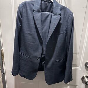 Zara Kids Navy blue check suit size 10 worn once